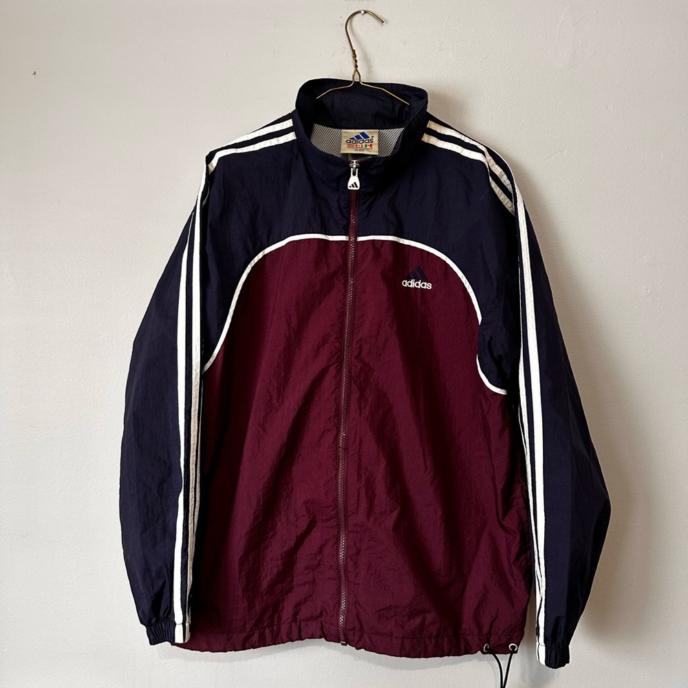 Adidas Men's Maroon and blue Jacket